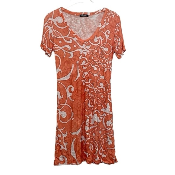 DAVID CLINE - OMBRE - MULTICOLORED FIT & FLARE T-SHIRT STYLE COMFORT  DRESS B3 - Picture 9 of 10